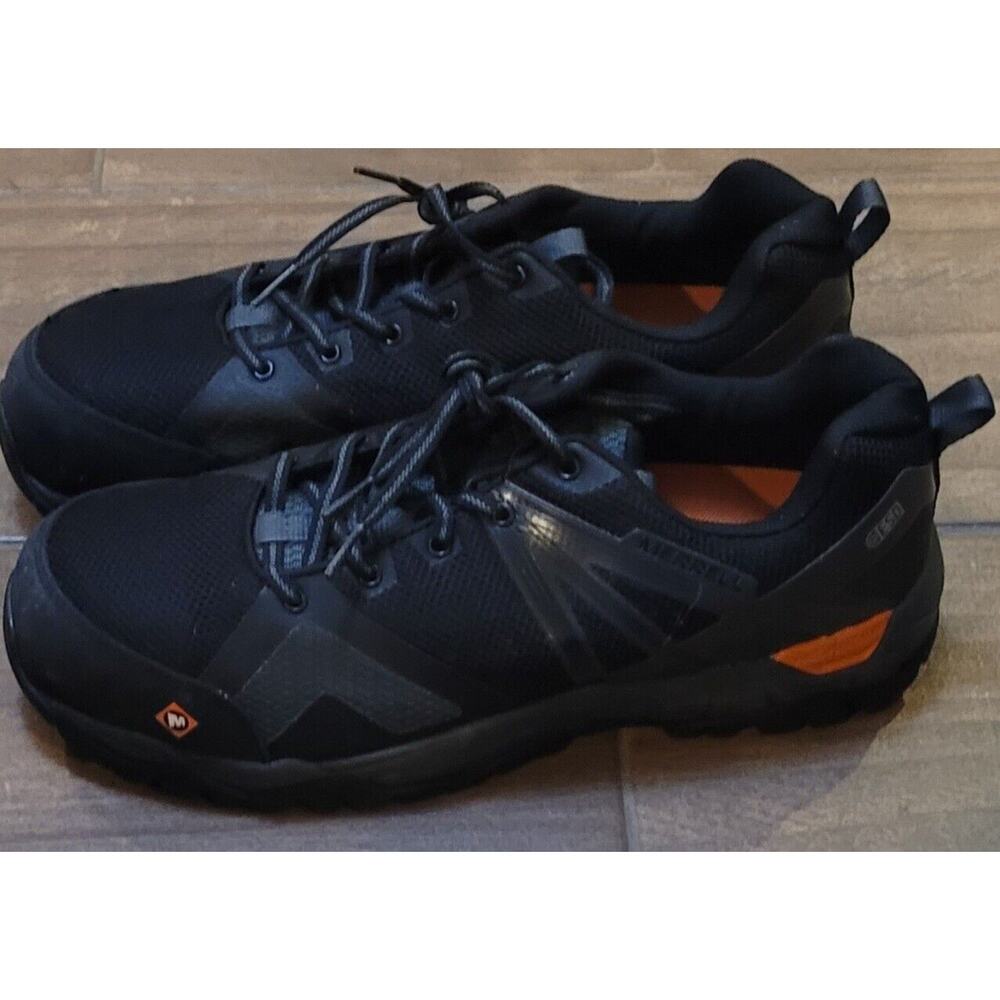 Merrell Mens Size 11.5 Fullbench 2 SD Steel Toe Safely Work Shoes J17745 Black - Picture 2 of 5